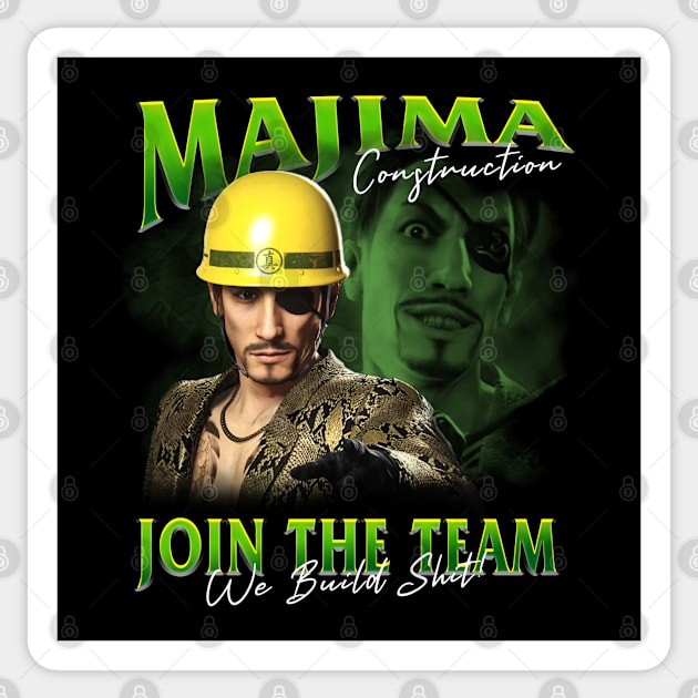 Majima Construction Vintage Sticker by eternal sunshine